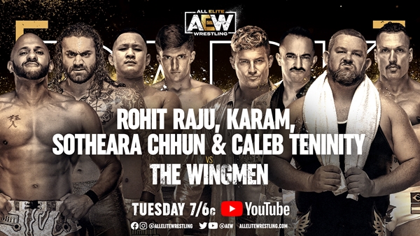 Rohit Raju AEW Debut vs The Wingmen