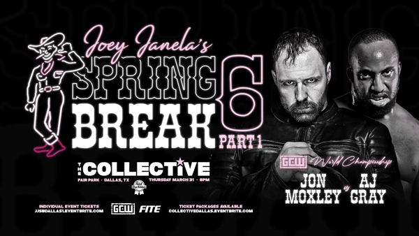 Joey Janela's Spring Break 6 Part 1: Jon Moxley vs AJ Gray Match Graphic