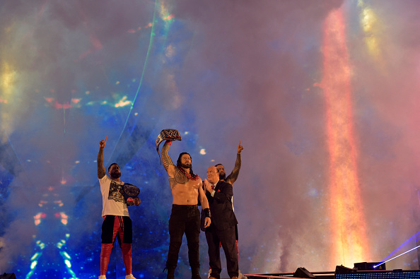 Roman Reigns Celebrating Win