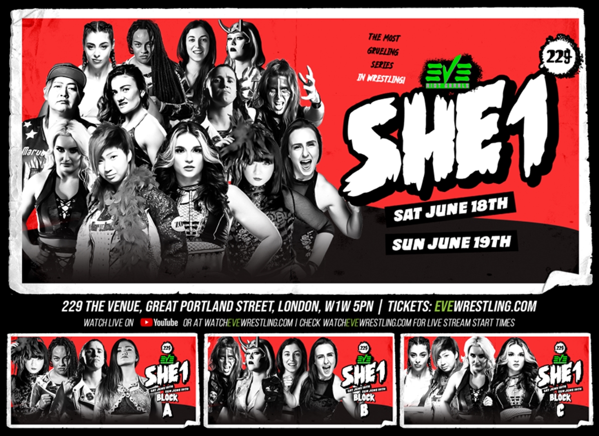 Pro Wrestling EVE She-1 2022 Blocks and Shows (6/18/22-6/19/22)