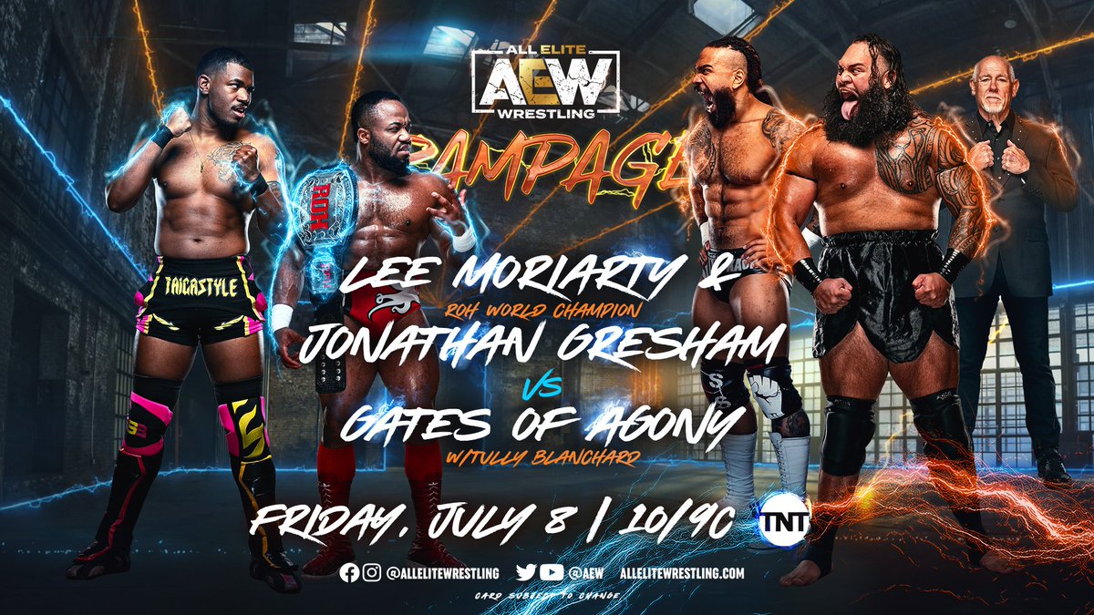 AEW Rampage Spoilers - Gates of Agony vs Moriarty & Gresham Graphic