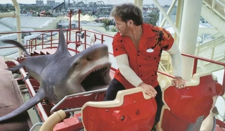 Wrestlers have appeared in four Sharknado films, a franchise born out of Shark Week fame