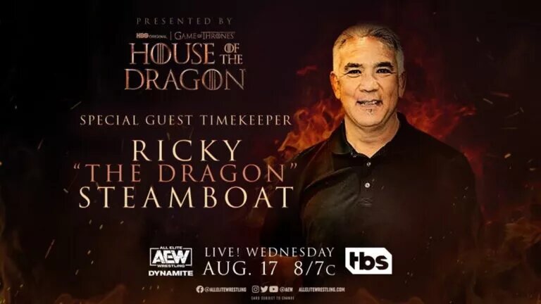 Ricky "The Dragon" Steamboat AEW graphic