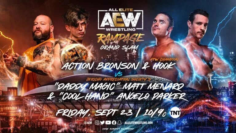 Rampage card for Grand Slam: Action Bronson & Hook vs Matt Menard & Angelo Parker graphic