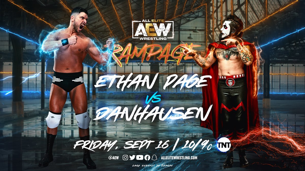 AEW Rampage Spoilers - Danhausen vs Ethan Page graphic