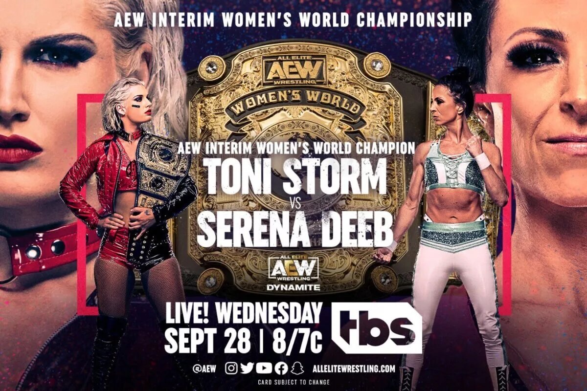 AEW Dynamite - Toni Storm vs Serena Deeb graphic
