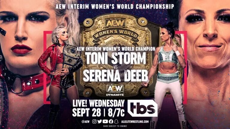 AEW Dynamite - Toni Storm vs Serena Deeb graphic