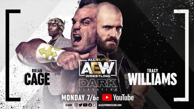 AEW Dark Elevation Card - Brian Cage vs Tracy Williams graphic