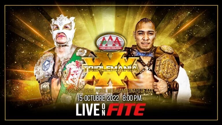 AAA Triplemania XXX Card - Vikingo vs Fenix Graphic