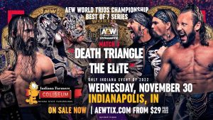 AEW Dynamite Card - Elite vs Death Triangle graphic