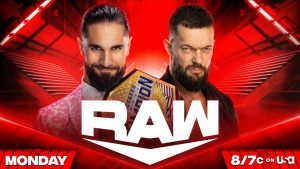 WWE Raw Tonight - Seth Rollins vs Finn Balor graphic