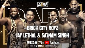 AEW Dark Card - Jay Lethal & Satnam vs Brick City Boyz graphic