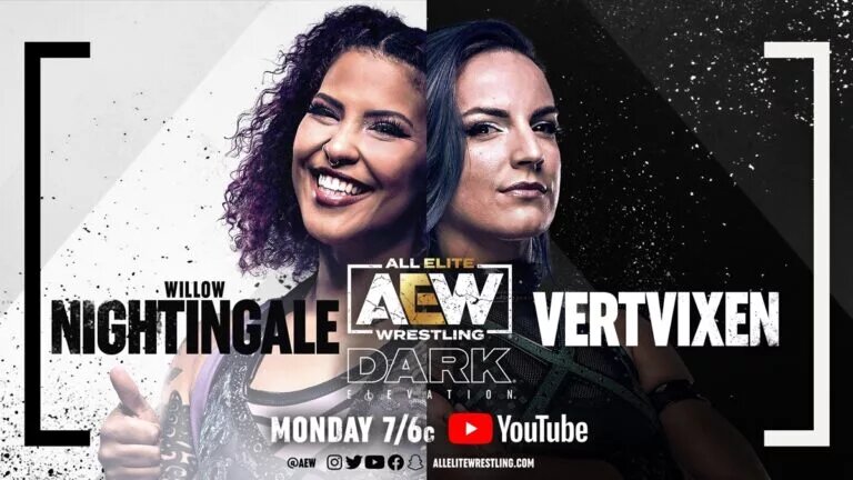AEW Dark Elevation card - Willow Nightingale vs Vertvixen graphic