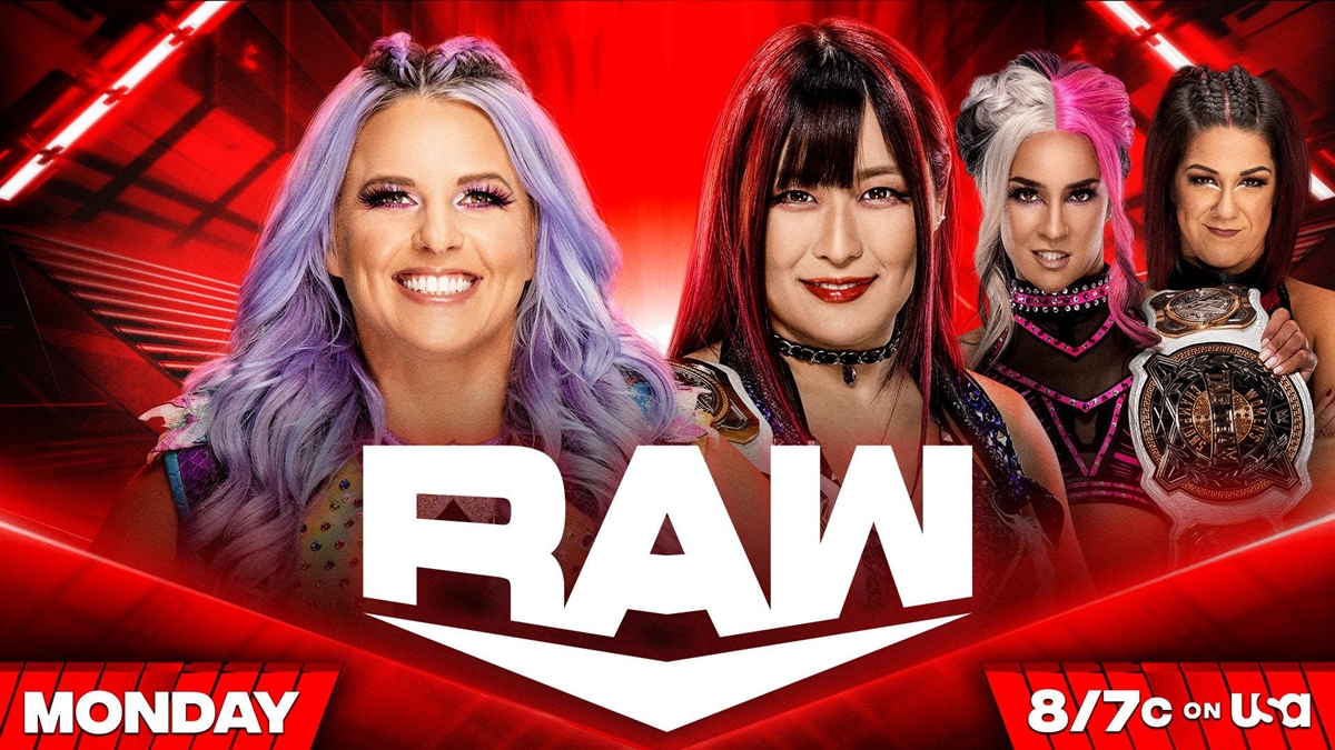 WWE Raw tonight - IYO SKY vs Candice LeRae graphic