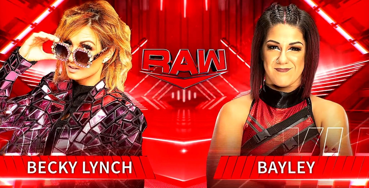 WWE Raw Tonight - Becky Lynch vs Bayley graphic
