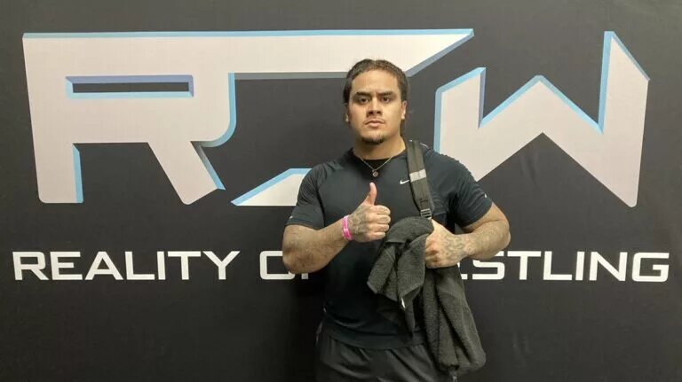 Zilla Fatu at Reality of Wrestling school