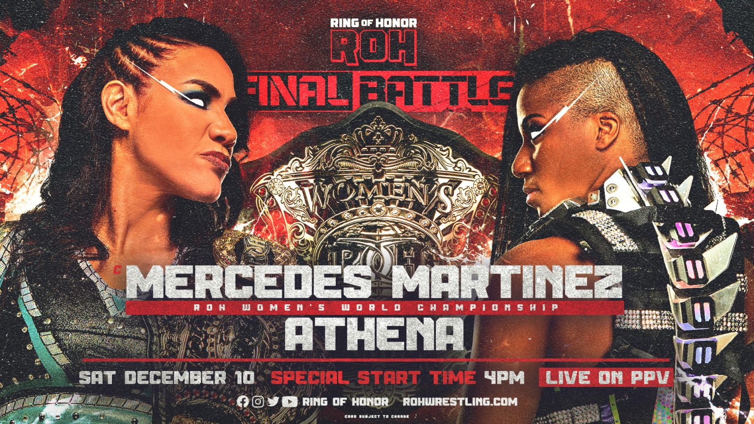Athena Wins ROH Women's World Championship