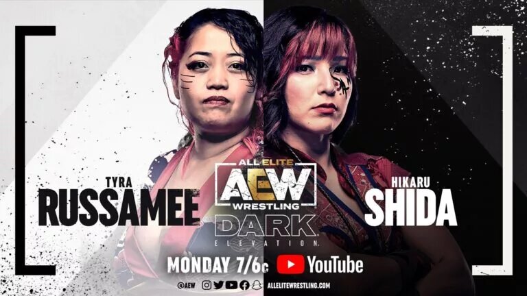 AEW Dark Elevation Hikaru Shida match graphic