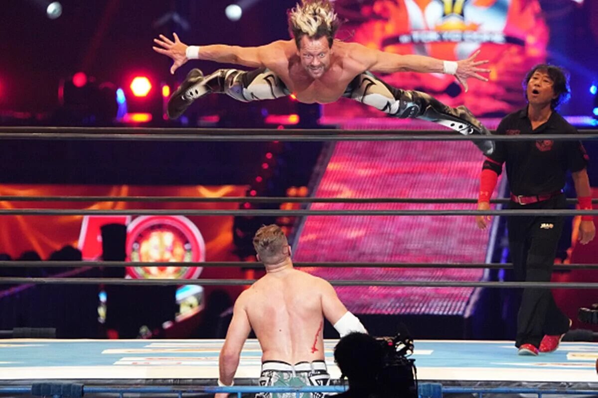 AEW Rampage spoilers - Image of Kenny Omega diving on to Will Ospreay