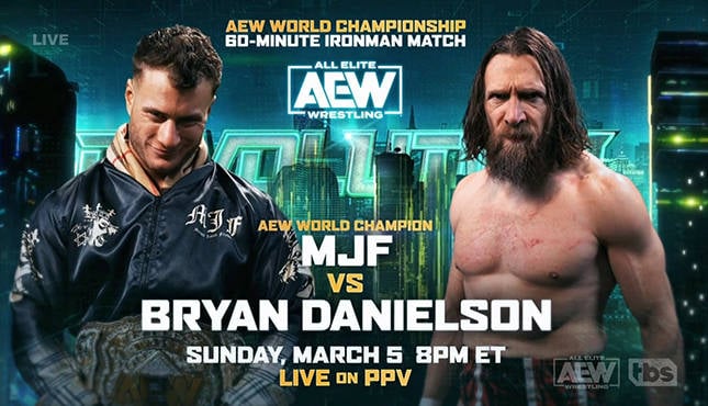 AEW Revolution Results betting odds for matches including MJF vs Bryan Danielson