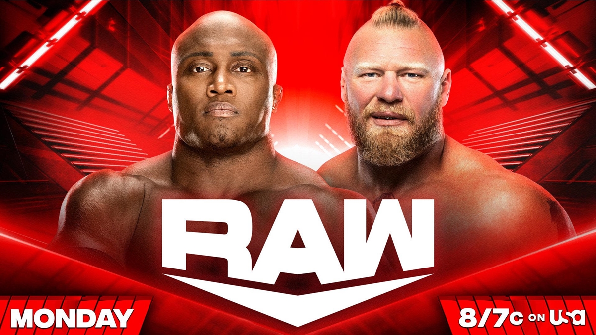 WWE Raw Tonight - Brock Lesnar and Bobby Lashley graphic