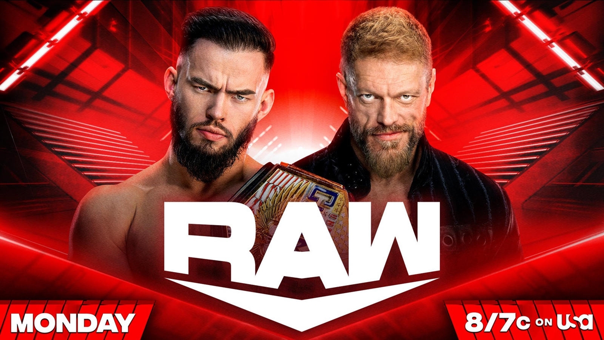 WWE Raw Tonight - Edge vs Austin Theory graphic