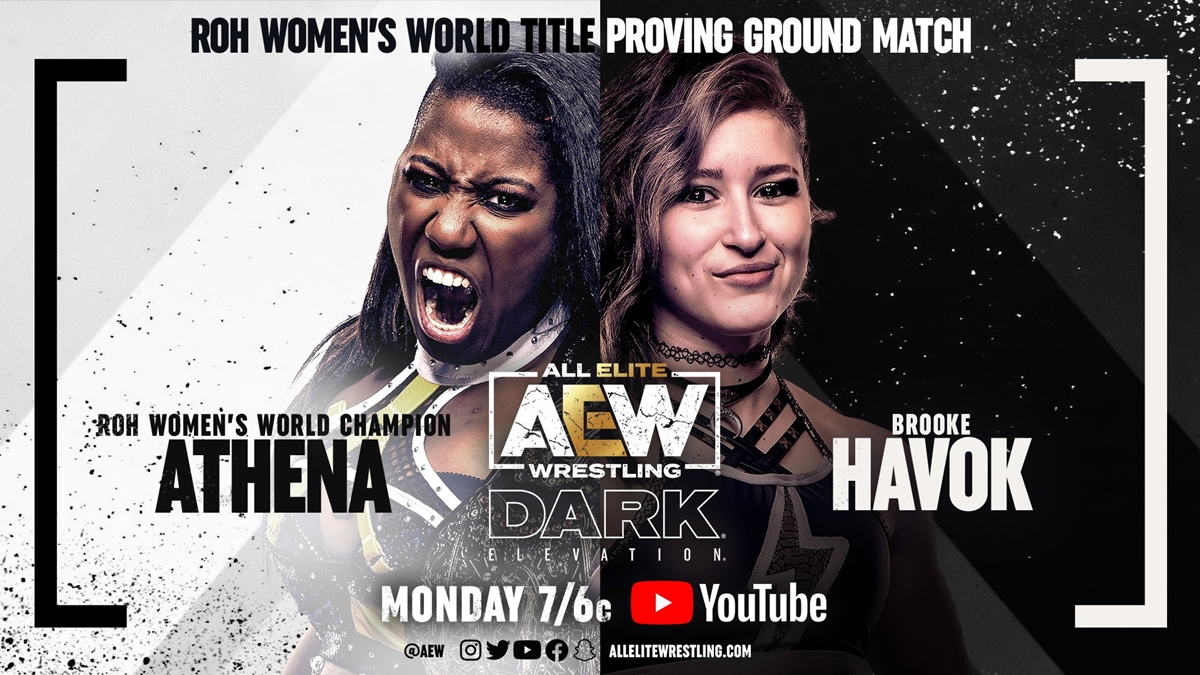 AEW Dark Elevation card - Brooke Havok vs Athena graphic