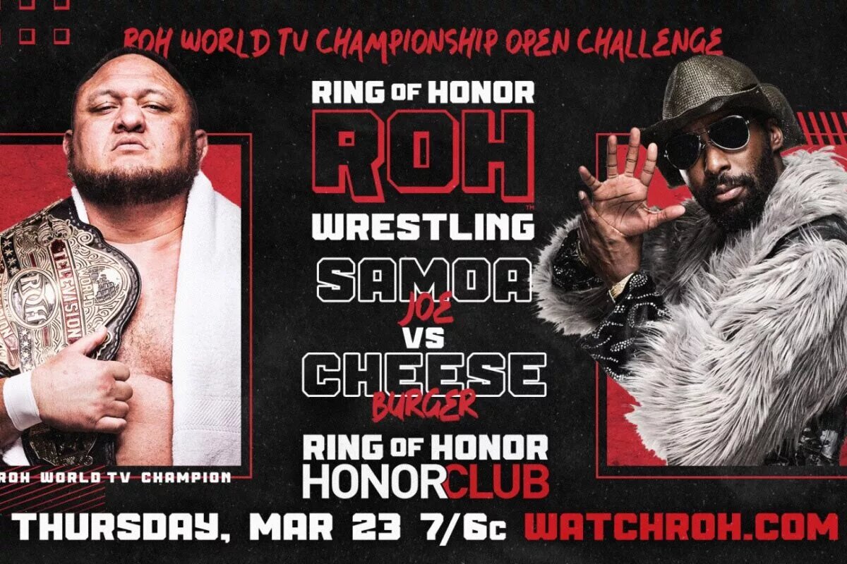 Ring of Honor Results 3-23-23 - Samoa Joe and Cheeseburger