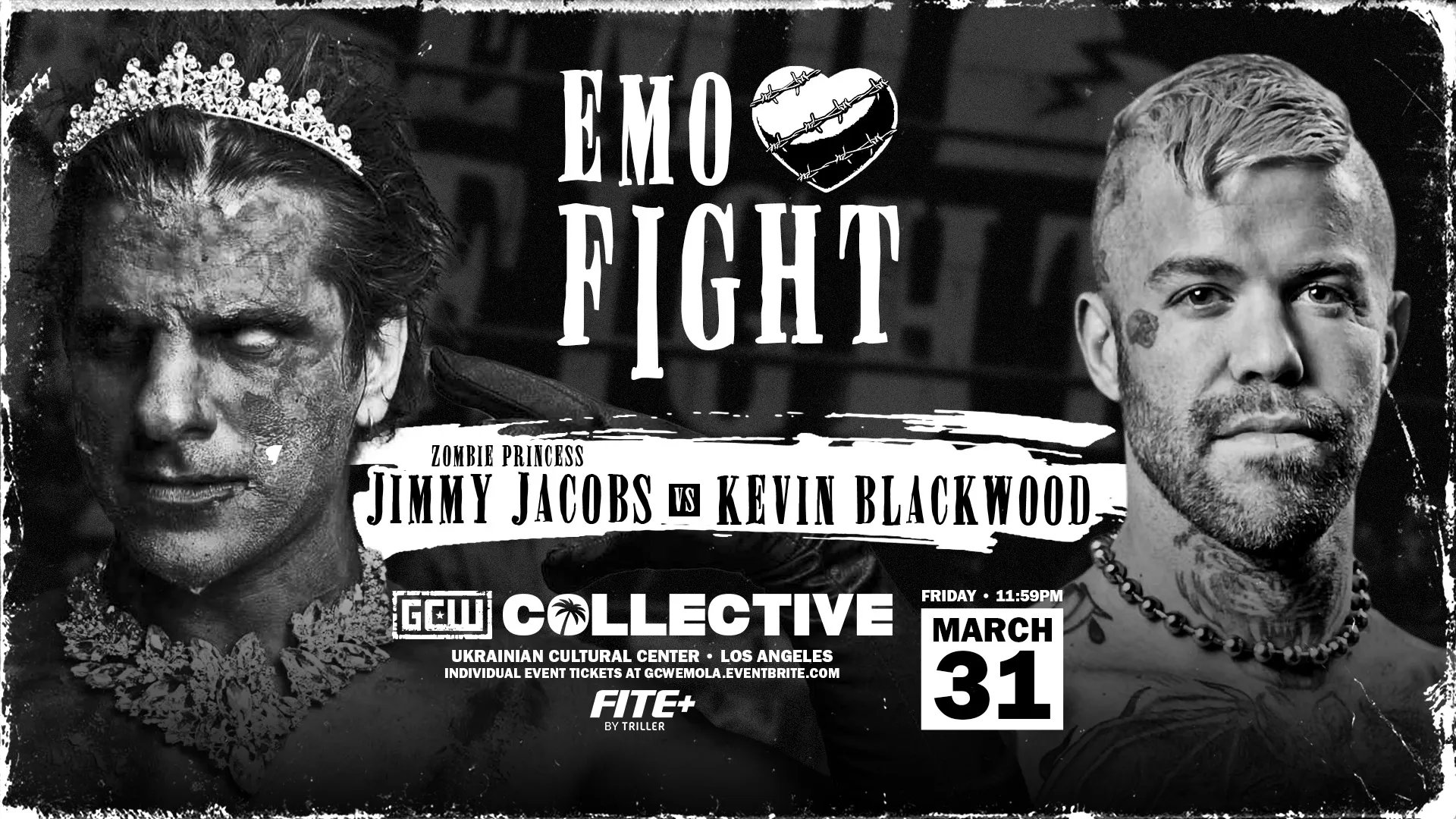 Emo Fight 2023: Jacobs vs. Blackwood Match Graphic