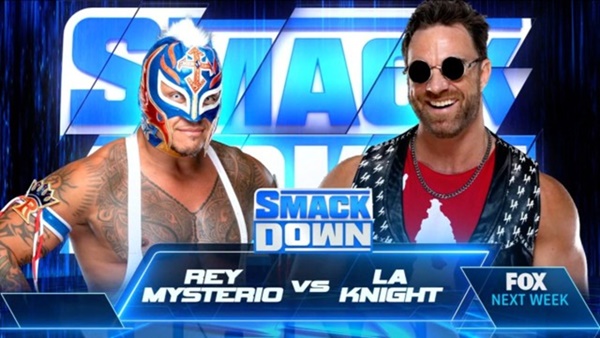 WWE SmackDown Card Preview. LA Knight takes on Rey Mysterio on the latest edition of Friday Night SmackDown.