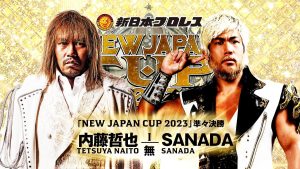 SANADA leaves LIJ - Naito vs Sanada graphic
