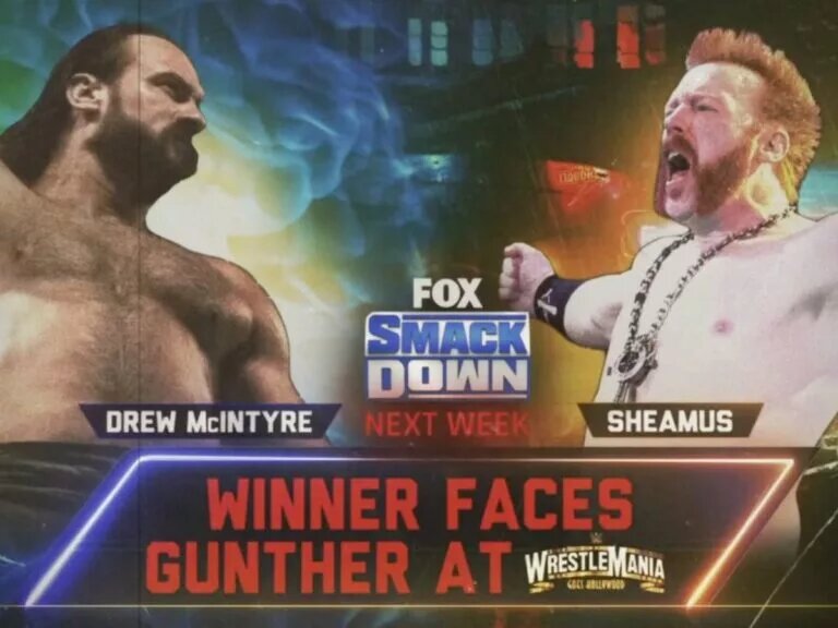 Sheamus vs Drew McIntyre