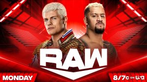 WWE Raw Tonight - Solo Sikoa vs Cody Rhodes graphic