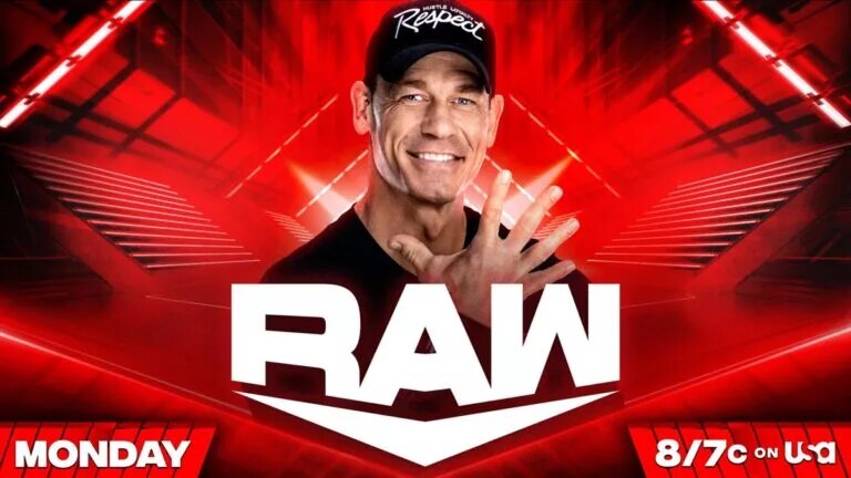 WWE Raw Tonight - John Cena graphic
