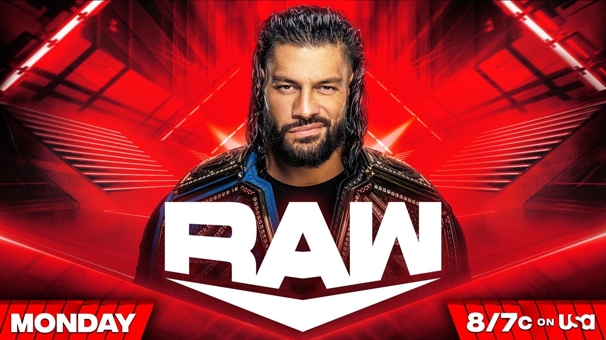 WWE Raw tonight - Roman Reigns graphic