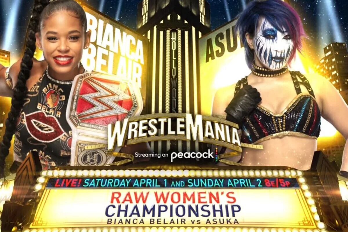 WrestleMania 39 women's matches: Belair and Auska Match Graphiv