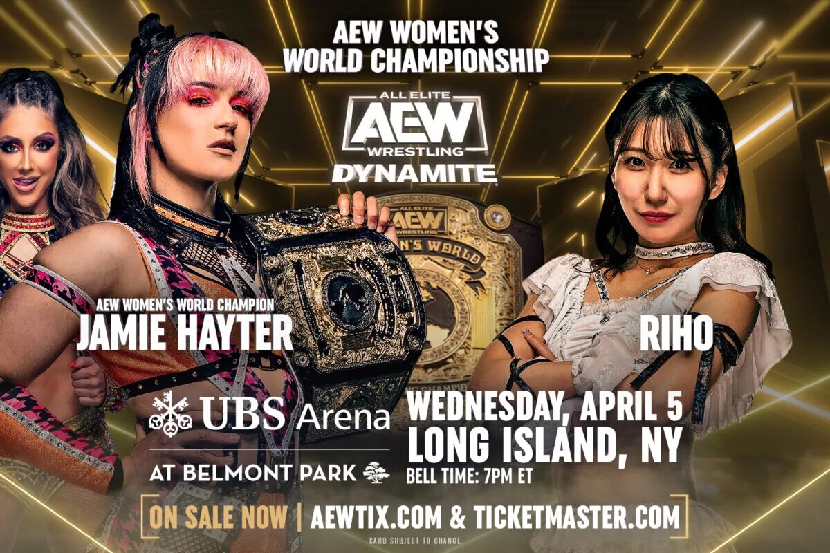AEW Dynamite Card: Hayter vs. Rhio Match Graphic
