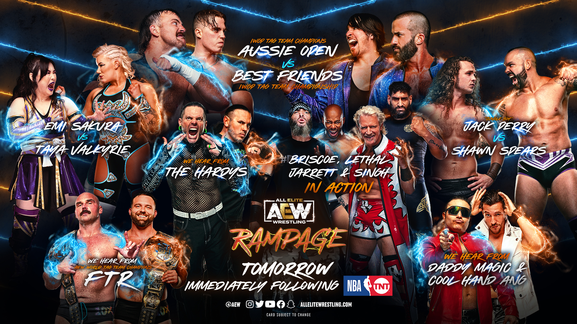 AEW Rampage spoilers - full show graphic