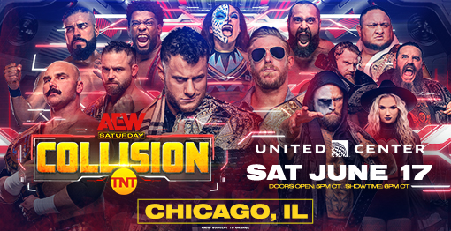AEW Collision Preview: United Center Match Card Graphic