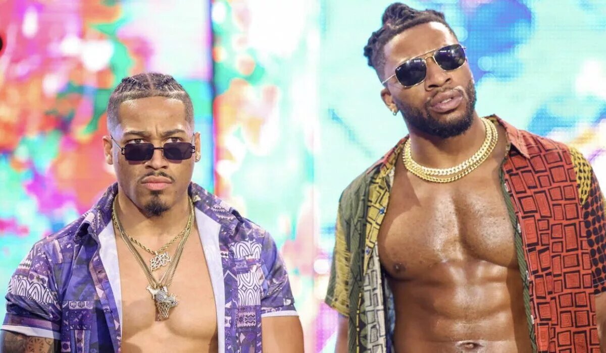 A photo of Carmelo Hayes & Trick Williams on an episode of WWE NXT.