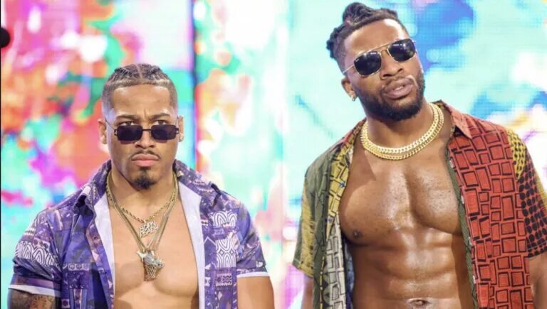 A photo of Carmelo Hayes & Trick Williams on an episode of WWE NXT.
