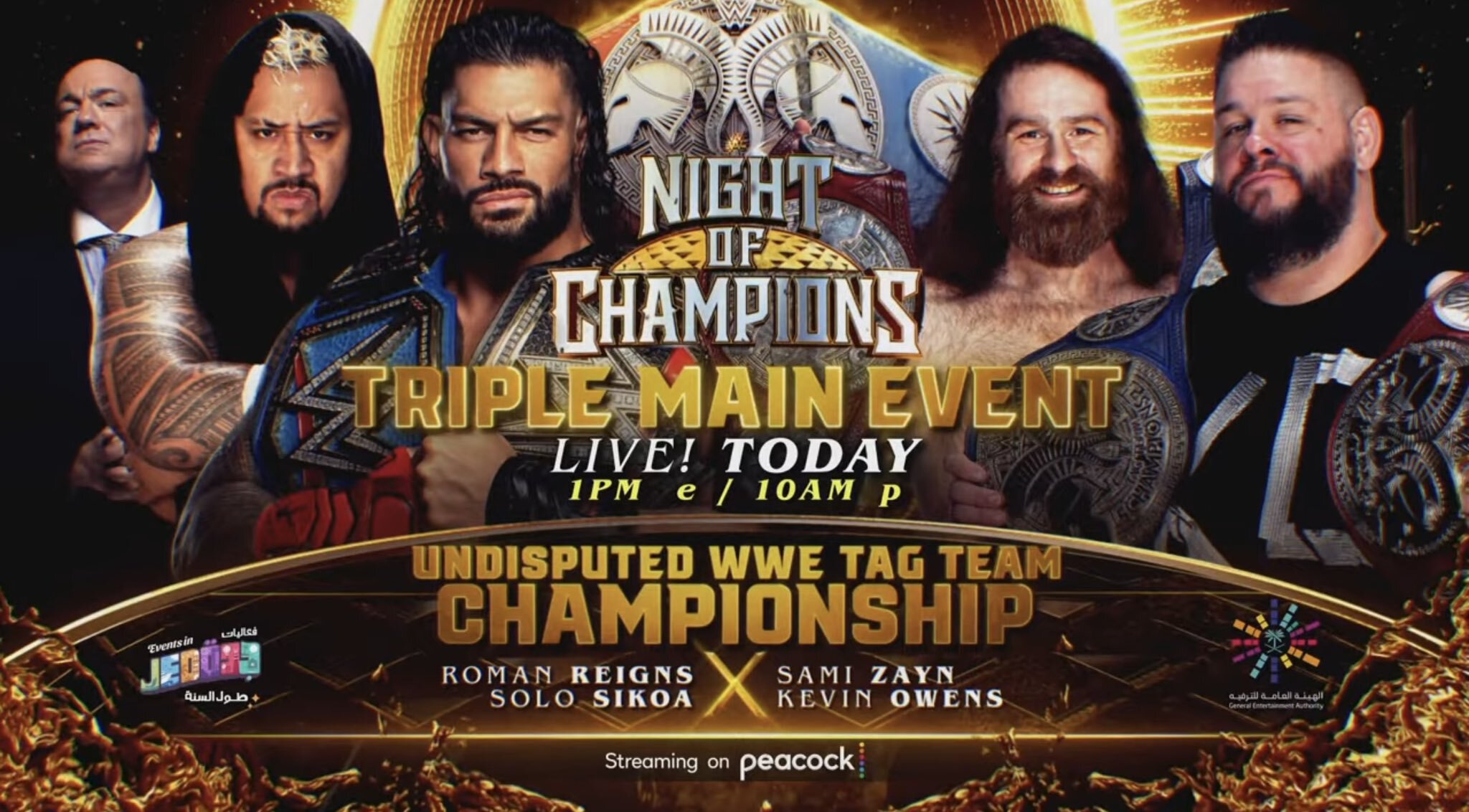 A graphic of WWE's most recent international PPV "Night of Champions."