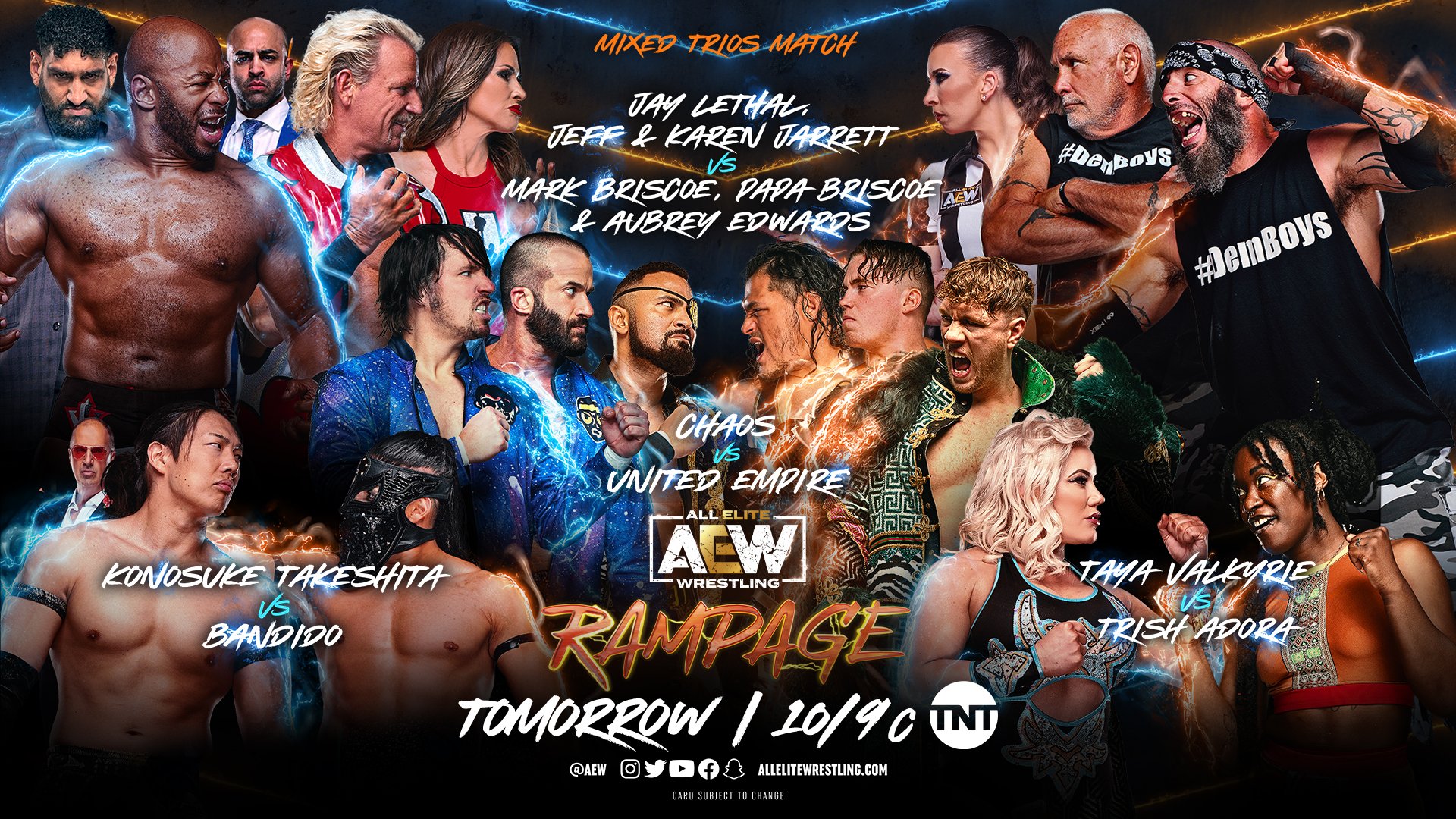 Match graphic for the June 16, 2023 edition of AEW Rampage.