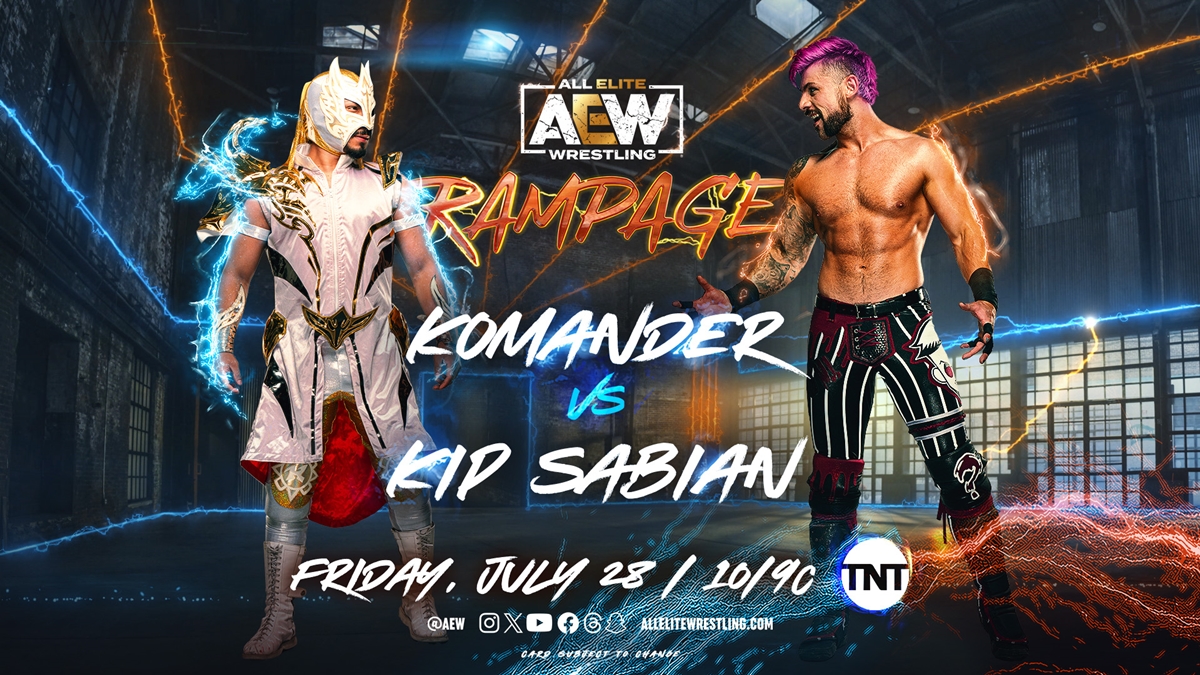 AEW Rampage Spoilers - Komander vs Kip Sabian graphic