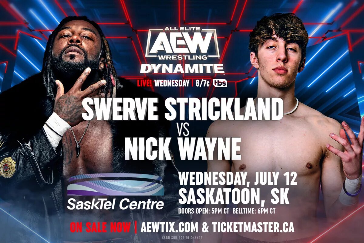 A graphic hyping up Nick Wayne's AEW debut on AEW Dynamite.