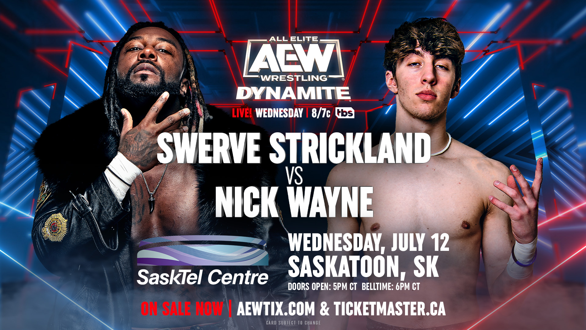 A graphic hyping up Nick Wayne's AEW debut on AEW Dynamite.