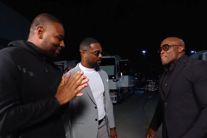 A photo of Bobby Lashley & The Street Profits on SmackDown.