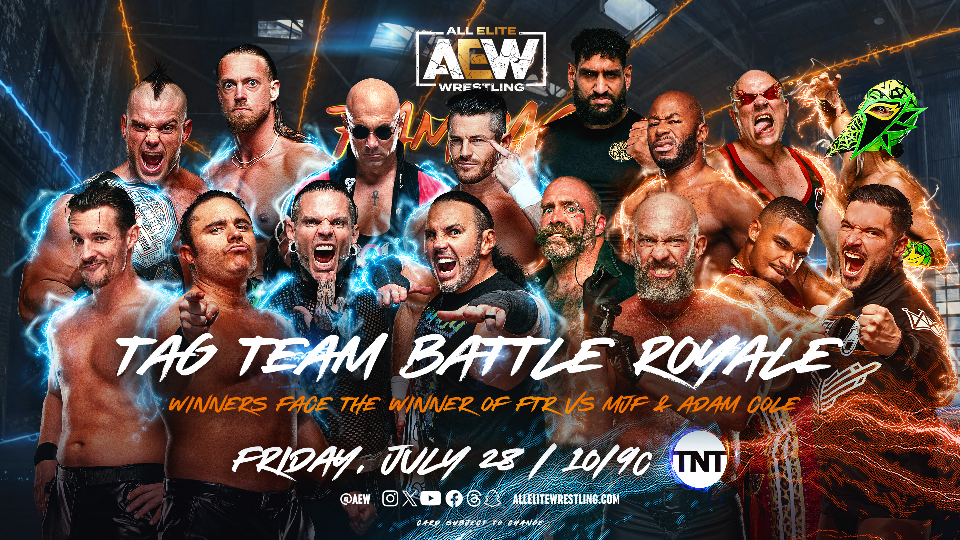 A Tag Team Battle Royale match graphic for AEW Rampage.