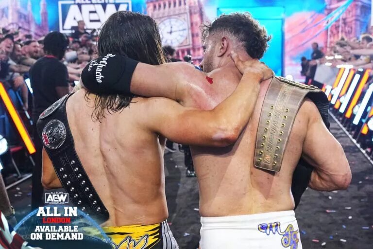 A photo of Adam Cole and MJF at AEW All in London