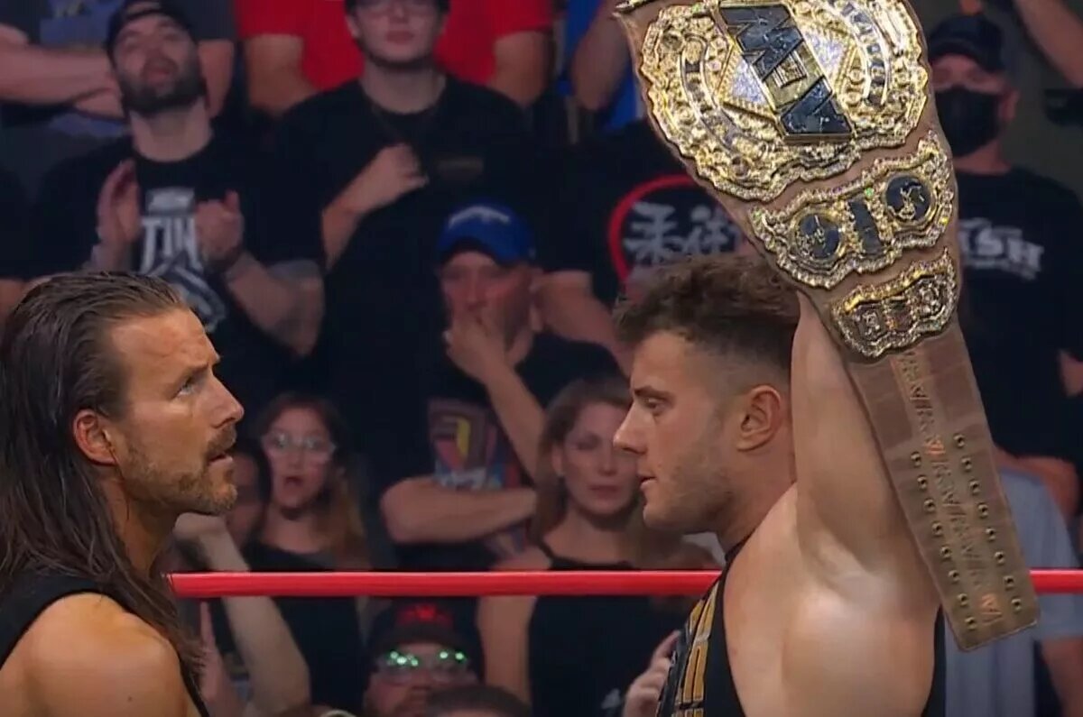 A photo of MJF and Adam Cole on AEW Dynamite.